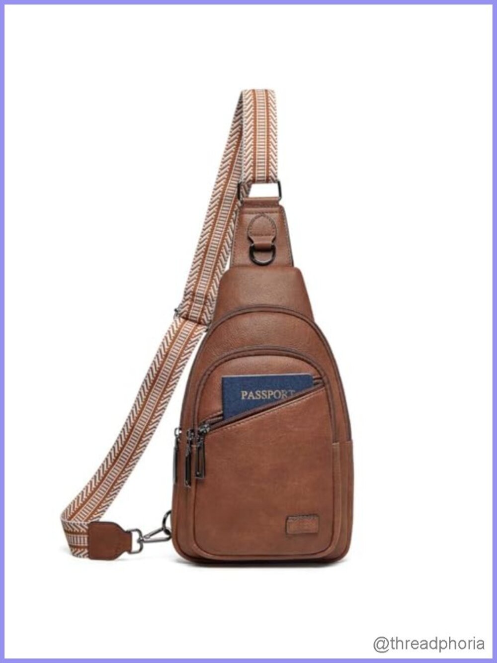 PU Leather Sling Bag Crossbody for Women Travel Shoulder Purse